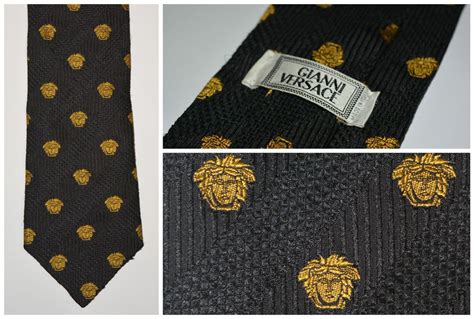 versace men black gold scarf|Versace ties for sale.